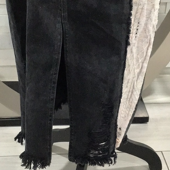 🆕 WE THE FREE Denim and Knit Combo MIDI Jumper Dress - Picture 12 of 15